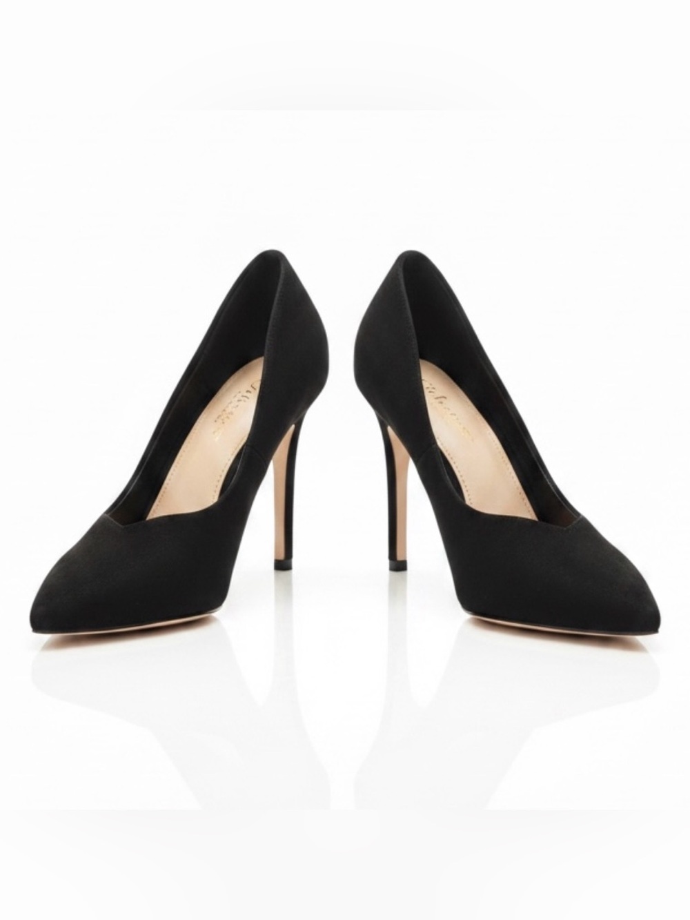 Vince Camuto Black Suede Pointed Toe Stiletto Classic Pumps Size 7M/37
